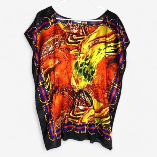 Allison Brittney Women's Multicolor Poncho Tunic Top - Size M