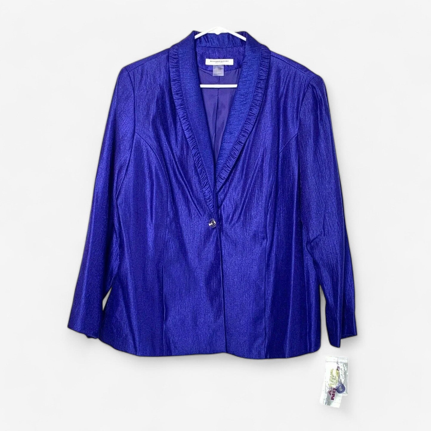 Allison Daley Petite Women's Purple 1-Button Jacket - Size 14P