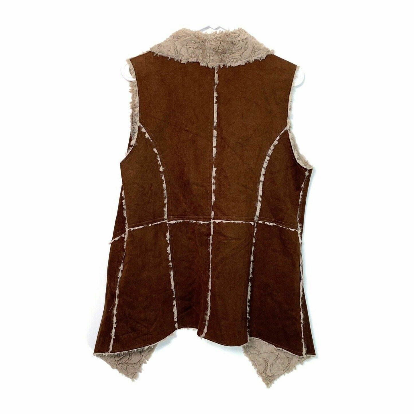 Altar’d State Womens Size L Brown Lined Vest Faux Fur Suede - | Buy at Parsimony Shoppes