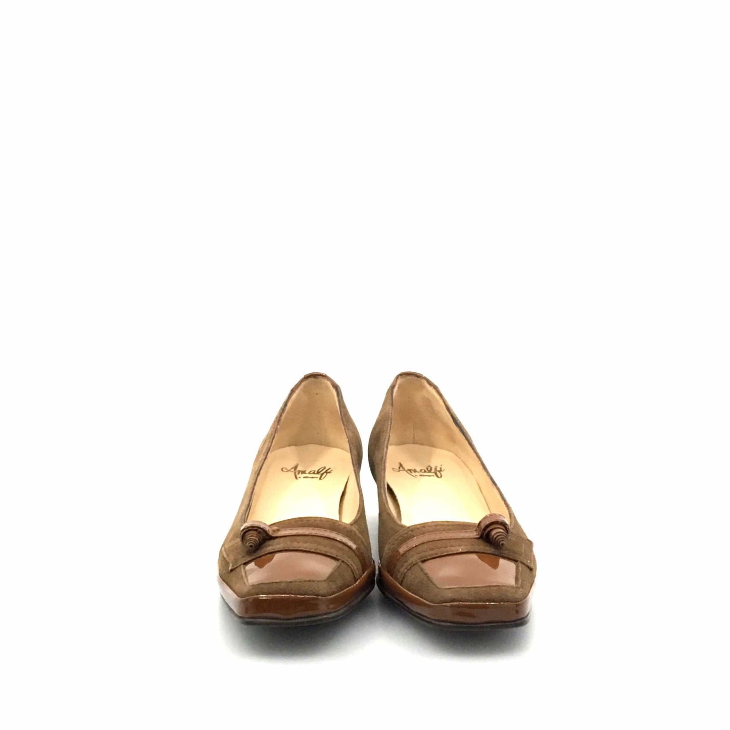 Amalfi by Rangoni Womens Size 6.5M Brown Suede Patent Leather Shoes - | Buy at Parsimony Shoppes