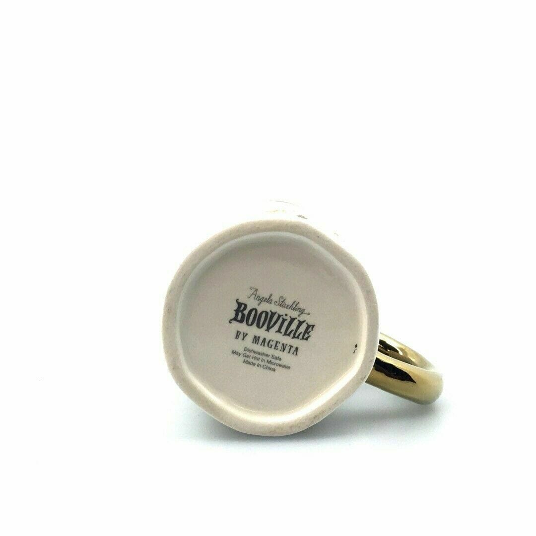 Angela Stachling Booville Magenta 2 Turtle Doves Coffee Cup Mug Gold Tone Handle - | Buy at Parsimony Shoppes