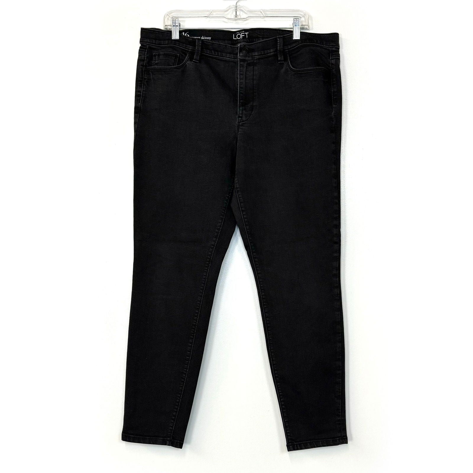 Ann Taylor Loft Outlet | Womens Super Skinny Jeans | Color: Dark Gray | Size: 16 -  | Buy at Parsimony Shoppes