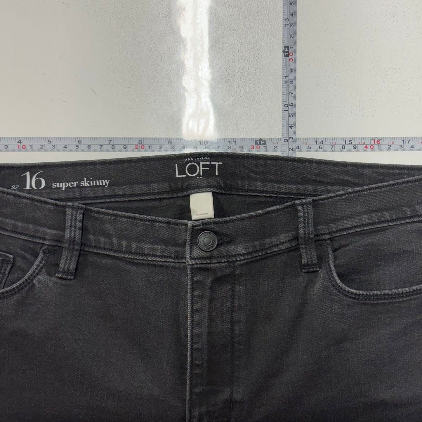 Ann Taylor Loft Outlet | Womens Super Skinny Jeans | Color: Dark Gray | Size: 16 - | Buy at Parsimony Shoppes
