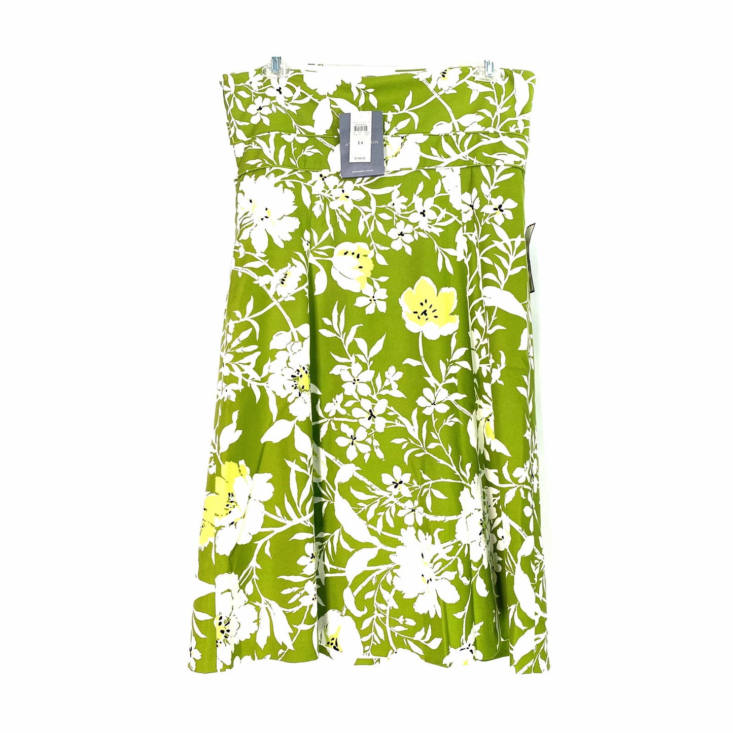 Ann Taylor | Summer Floral Strapless Knee Length Dress | Color: Green | Size: 14 | NWT - | Buy at Parsimony Shoppes
