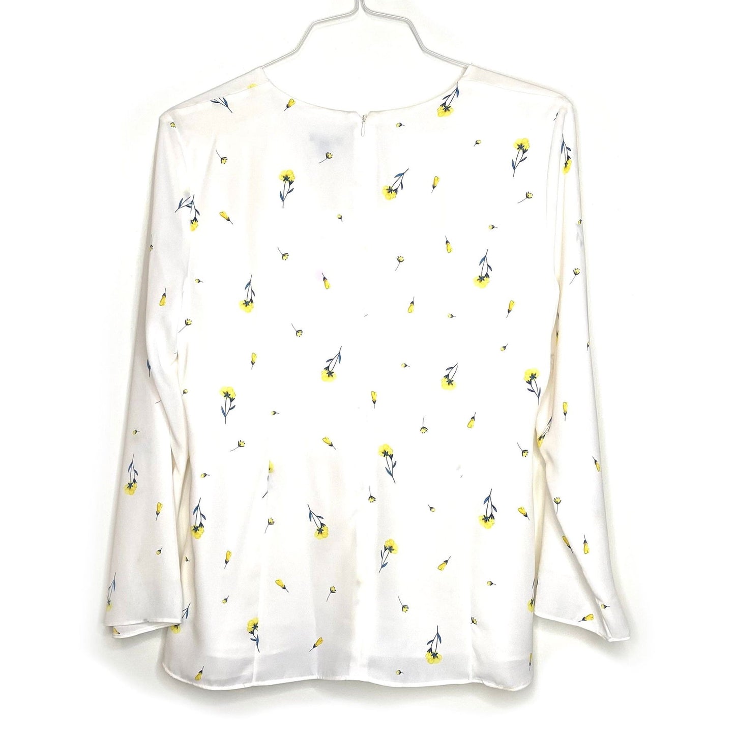 Ann Taylor Womens Size 16 White Floral Blouse Top Twist Shirt NWT - | Buy at Parsimony Shoppes