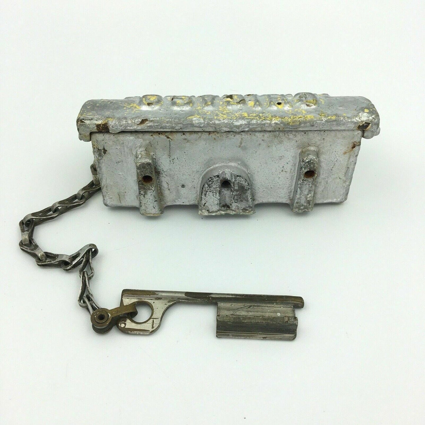 Antique Chicago Watchclock Station Security Cast Iron Box Clock Key Rare ! - | Buy at Parsimony Shoppes