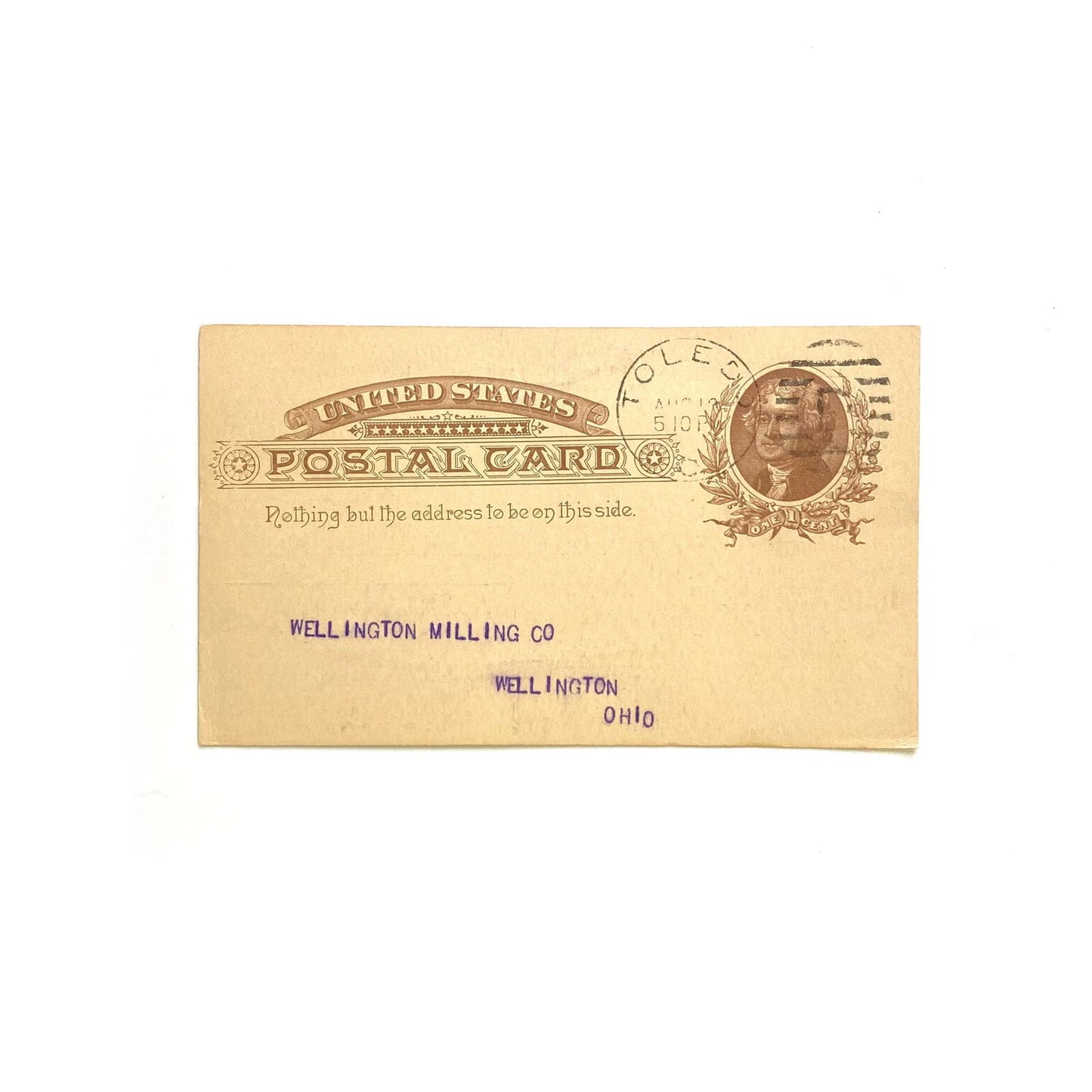 Antique Postal Card - Wheat, Corn, Oats Weights, 1897 - One Cent - | Buy at Parsimony Shoppes