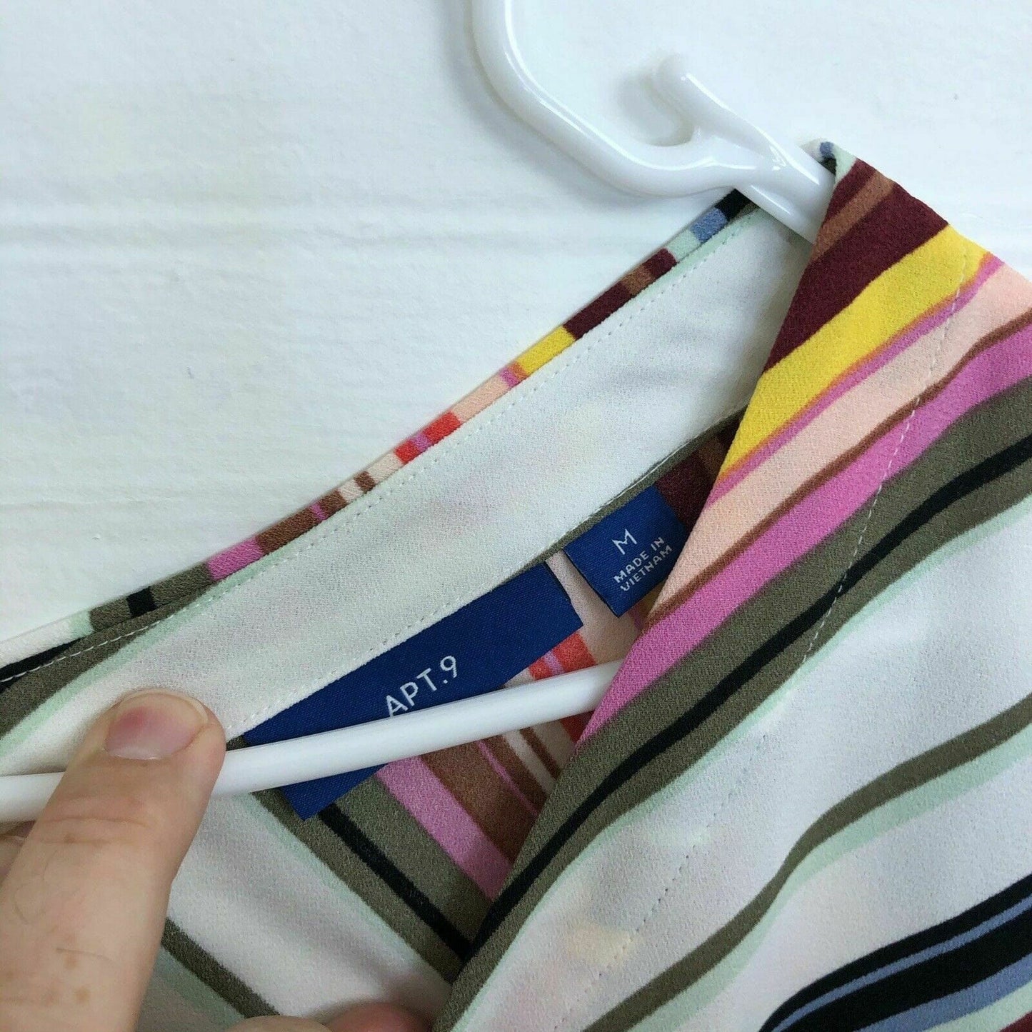 Apt 9 Women Size M Dress Multicolor Striped Functional Pockets S/s - | Buy at Parsimony Shoppes