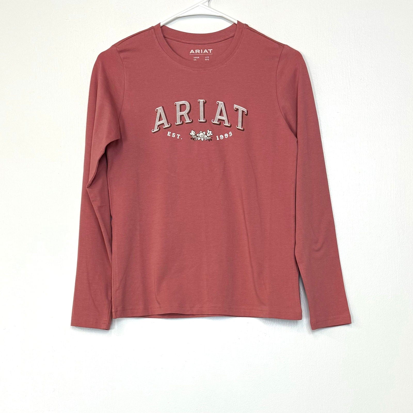 Ariat | Kids L/s Flora T-Shirt | Color: Dusty Rose | Size: L/12 | NWT -  | Buy at Parsimony Shoppes