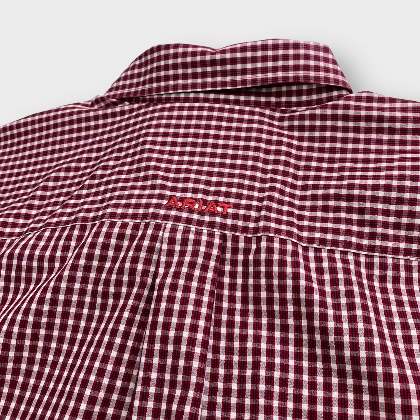 Ariat Mens Button-Down L/s Dress Shirt | XL | Red Plaid | Wrinkle-Free | EUC - | Buy at Parsimony Shoppes