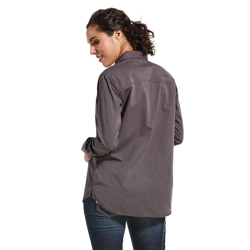 Ariat Womens Rebar Washed Twill Work Shirt Size XL Gray Button-Up L/s NWT - | Buy at Parsimony Shoppes