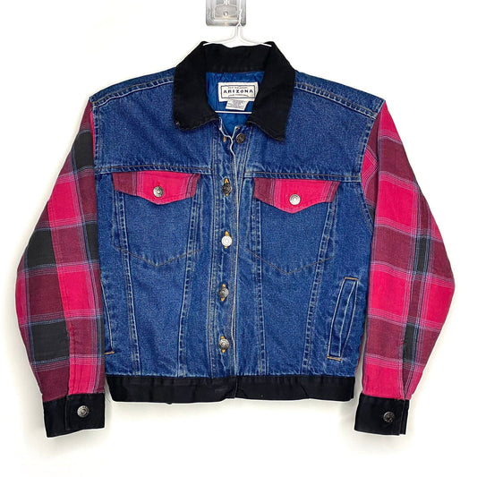 Arizona Jeans Company Girls Size S Blue Denim Quilted Jean Jacket Plaid L/s Pre-Owned -  | Buy at Parsimony Shoppes