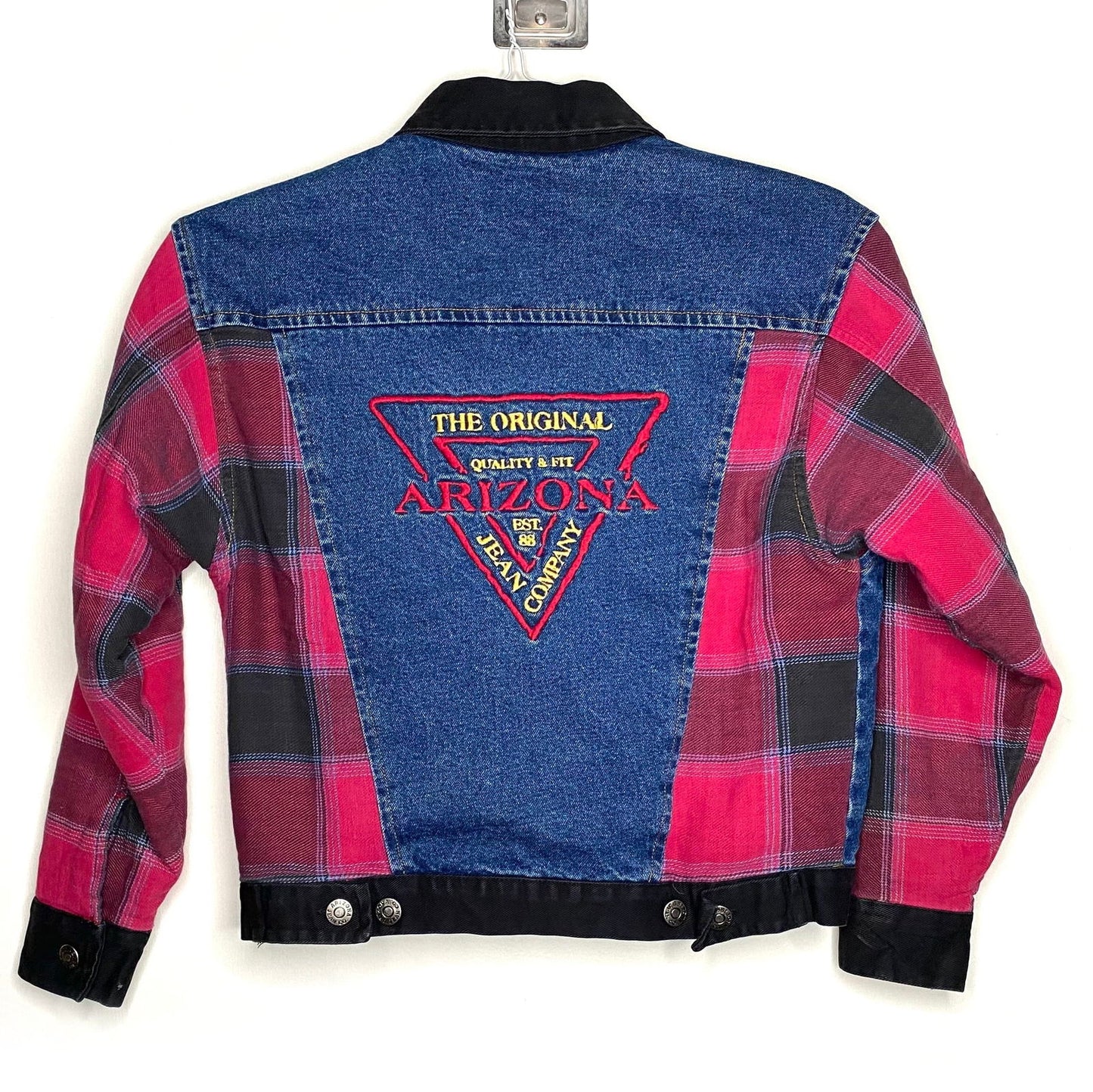 Arizona Jeans Company Girls Size S Blue Denim Quilted Jean Jacket Plaid L/s Pre-Owned -  | Buy at Parsimony Shoppes