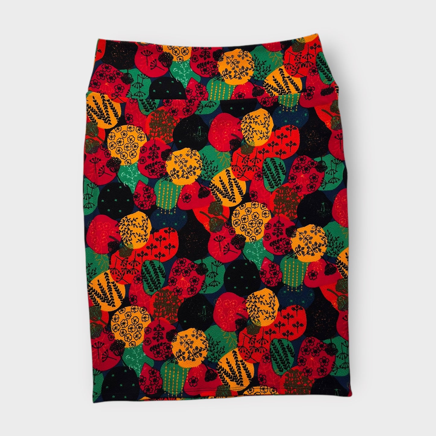 LuLaRoe Cassie Pencil Skirt - Multicolor Retro Floral - Women's XL (16-18) - NWT