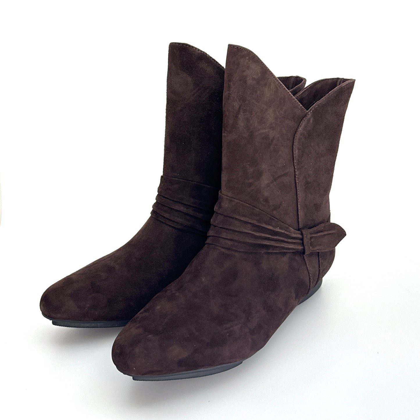 MeToo | Womens Tabitha Suede Ankle Boots | Color: Brown | Size: 9M | NIB