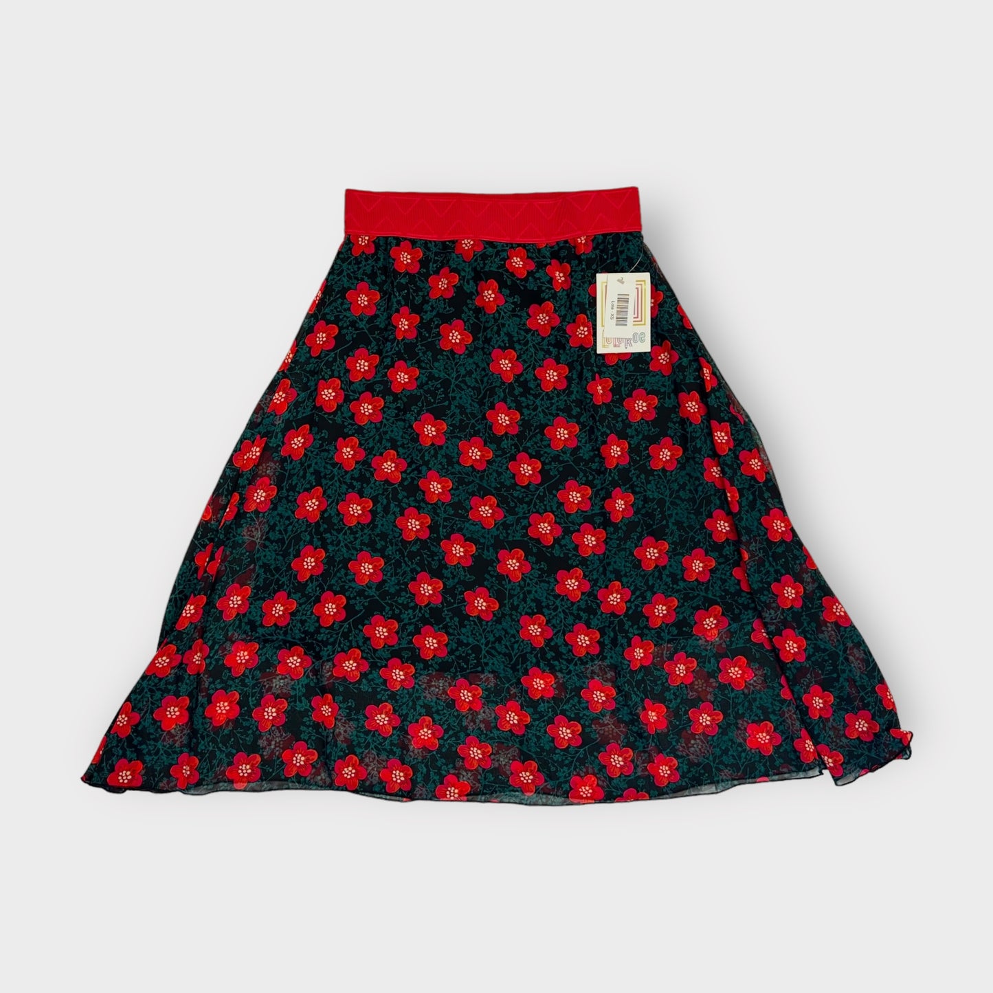 LuLaRoe Lined Skirt | XS | Pink/Blue/green Floral | NWT