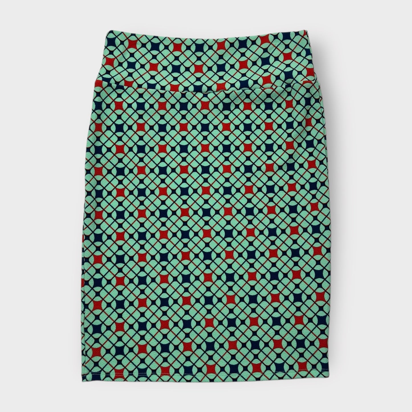 LuLaRoe Cassie Pencil Skirt - Multicolor Rounded Geometric Pattern - Size M (8-10) - NWT