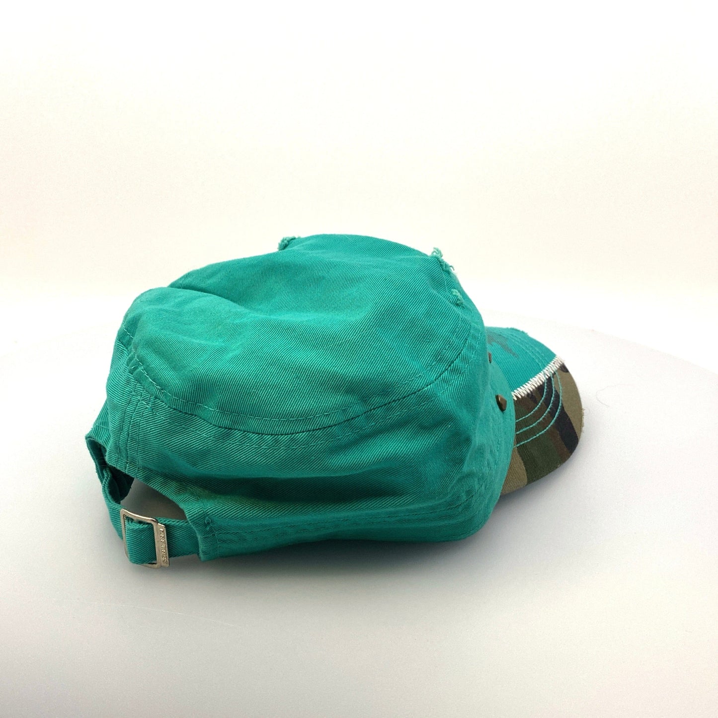 KBEthos Womens Green/Black Cross Beaded Distressed Ballcap Pre-Owned