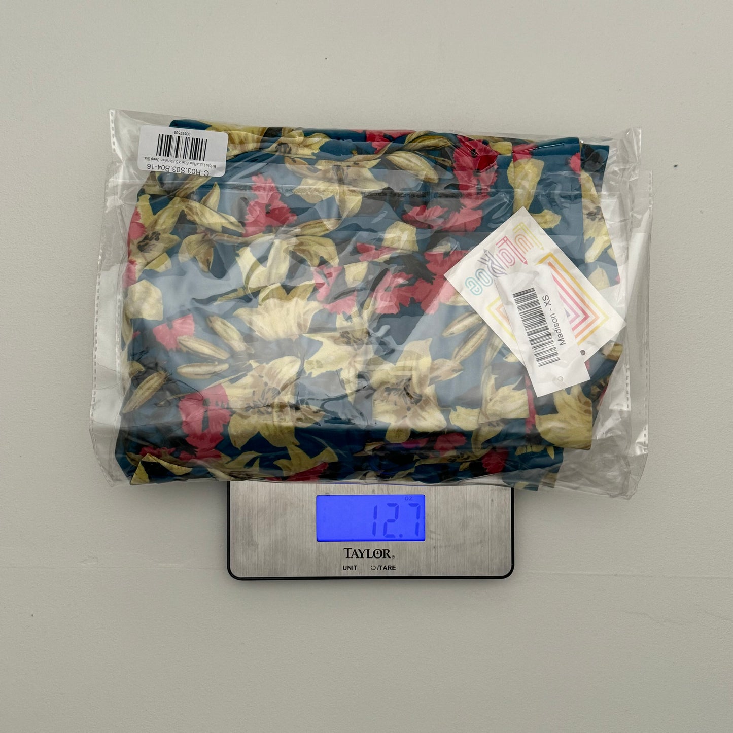 LuLaRoe Madison Pleated Skirt w/Pockets | XS | Blue/Yellow/Red Floral | NWT