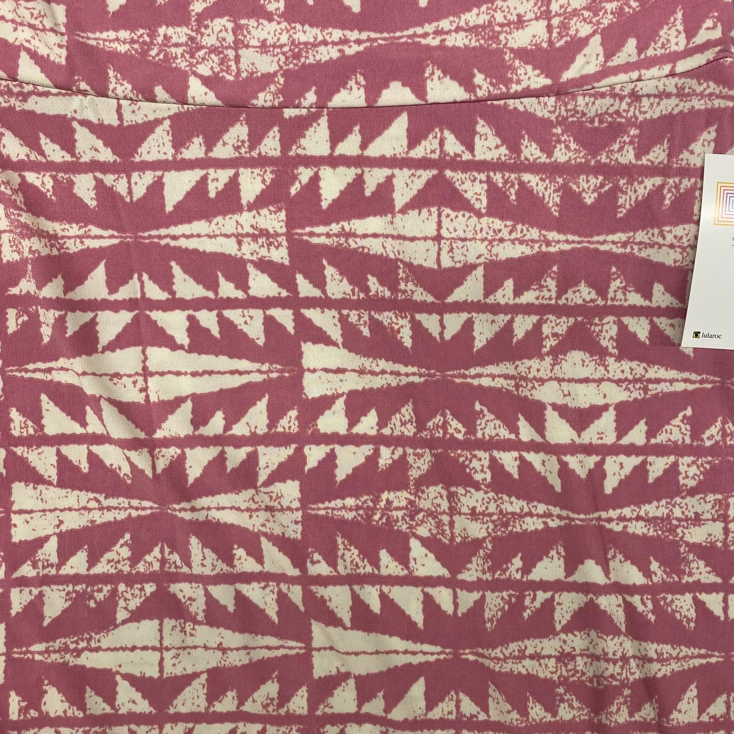 LuLaRoe Azure A-Line Skirt | S (2-4) | Dusty Rose/Cream Geometric Tribal | NWT