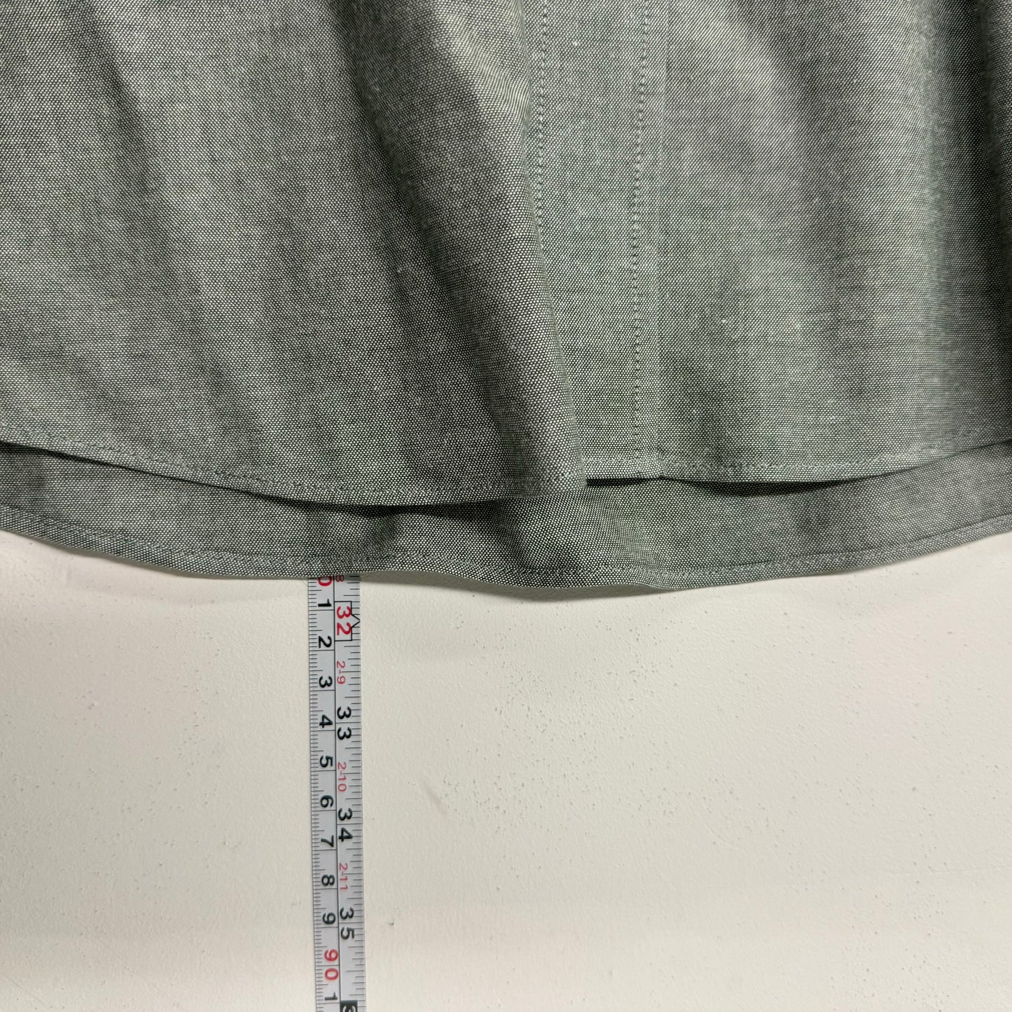 LL Bean | Mens Cotton Button-Down Dress Shirt | Color: Olive Green | Size: L | Pre-Owned