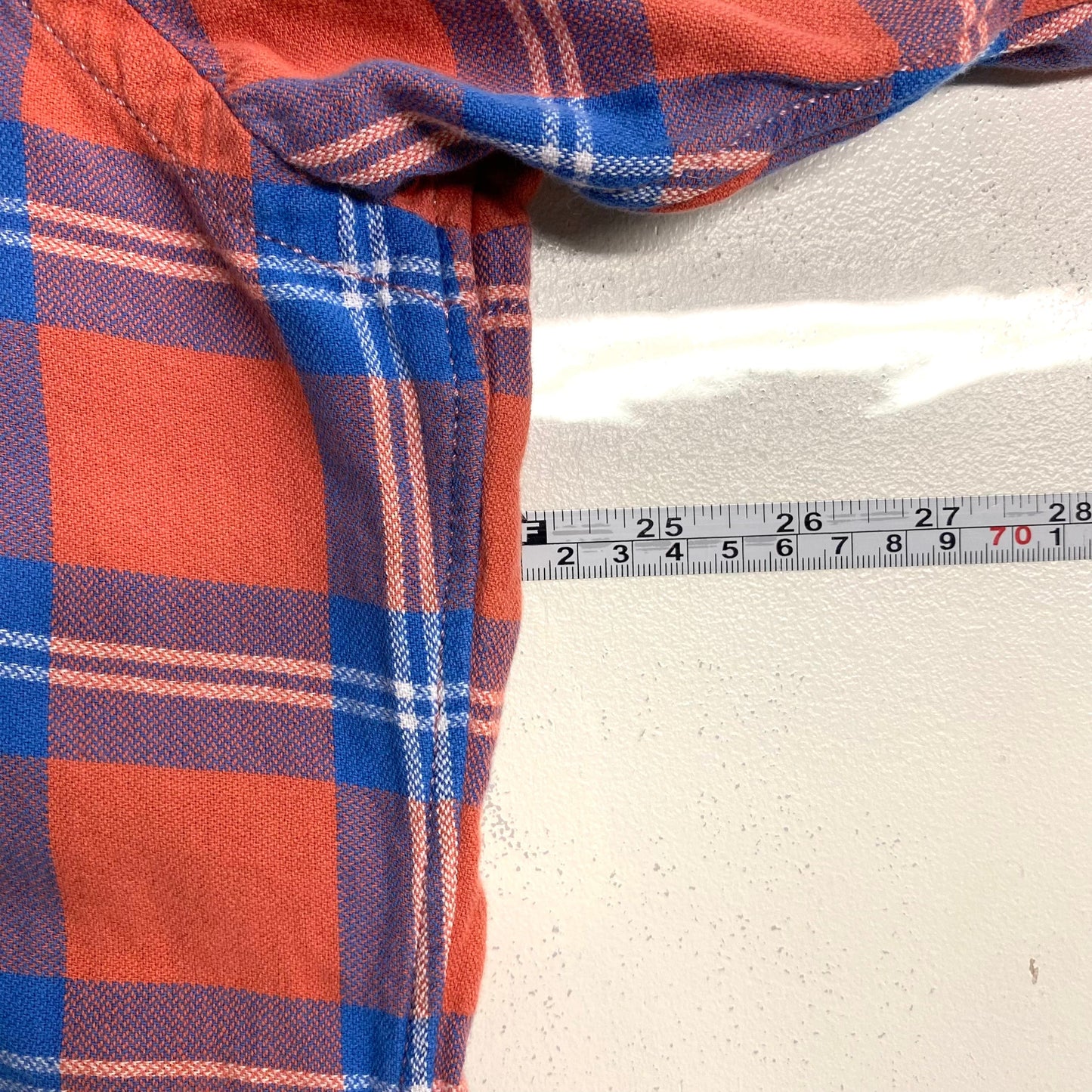 Relaxed Cremieux Classics Mens Size XL Red/Orange/Blue Plaid Flannel Shirt Button Up Heavy L/s Pre-Owned