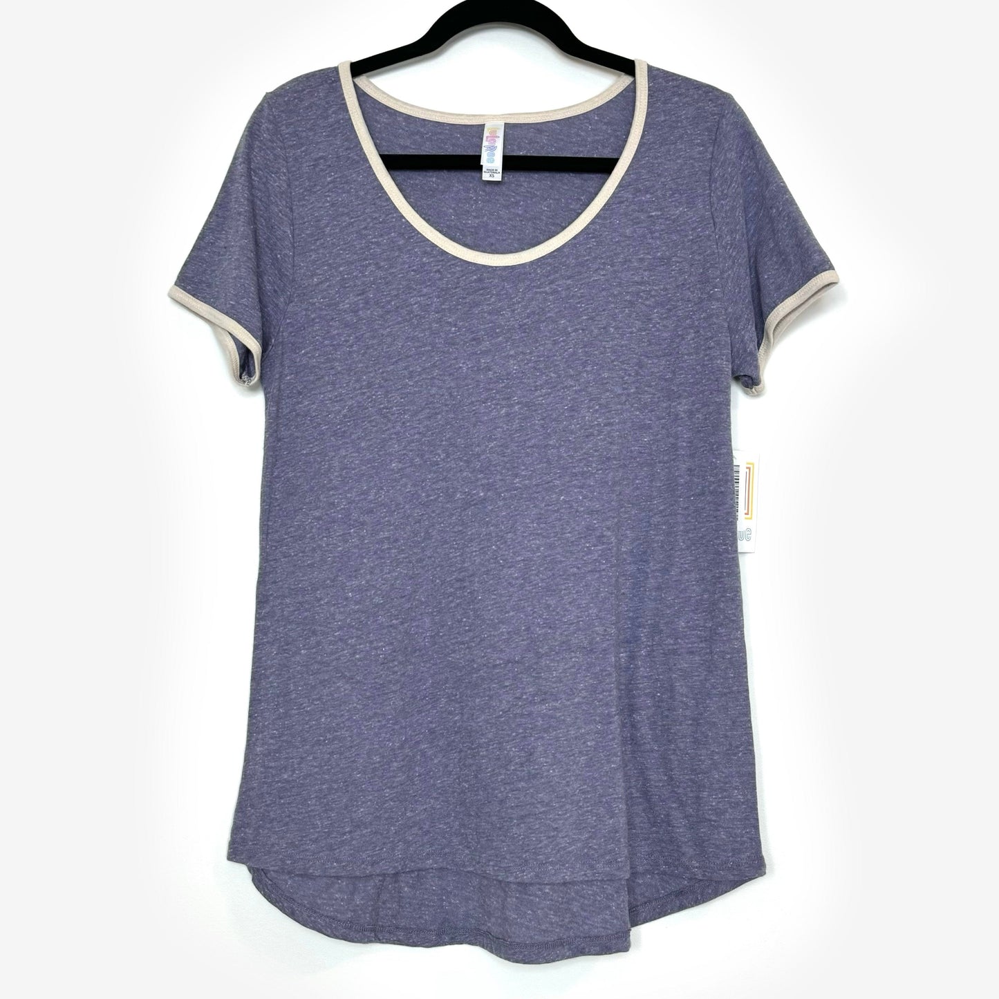 LuLaRoe Vault | Classic T | Color: Blue/cream | Size: XS (2-4) | Ringer | NWT