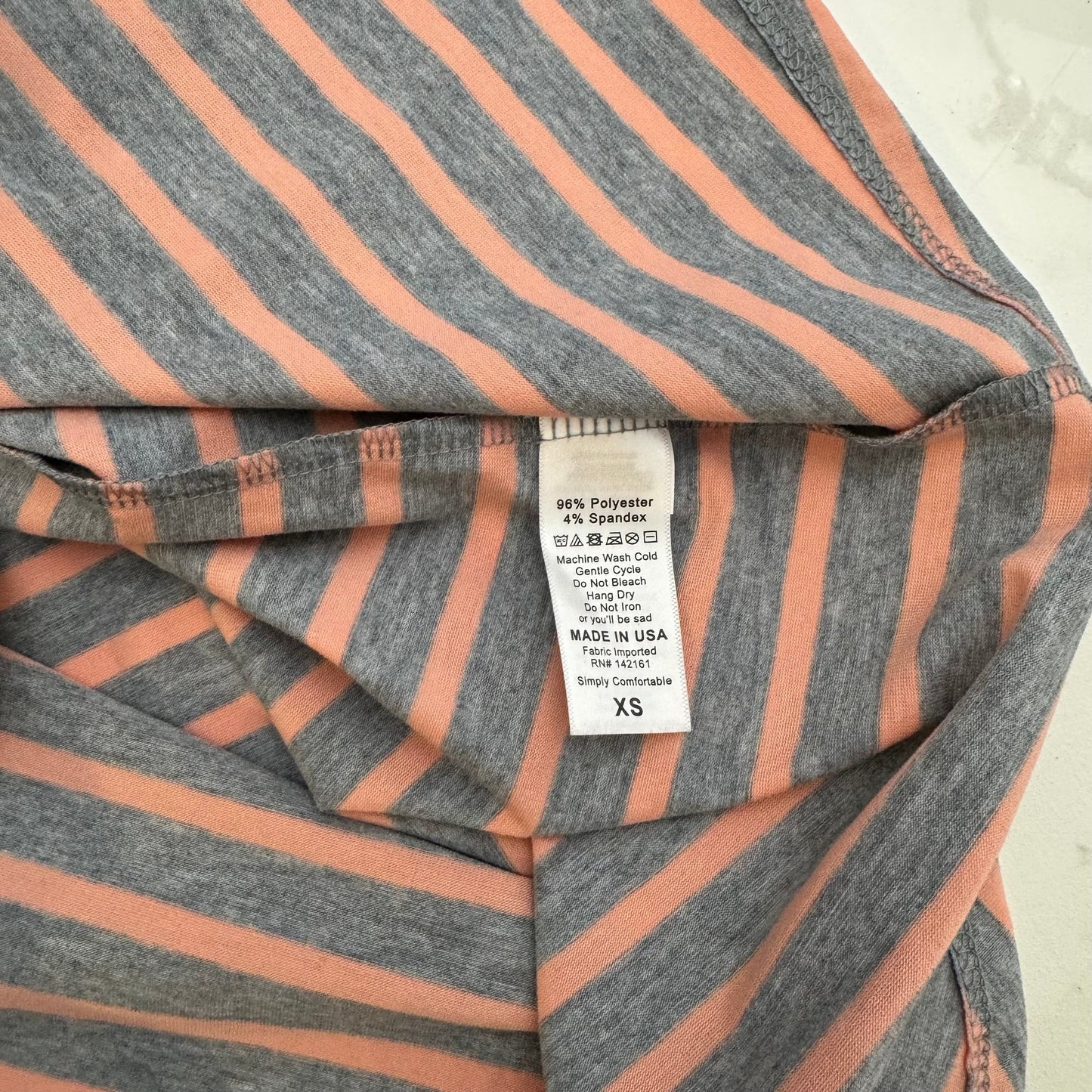 LuLaRoe Vault | Lynnae High-Low L/s Top | Size: XS (2-4) | Peach/Gray | Heathered | NWT