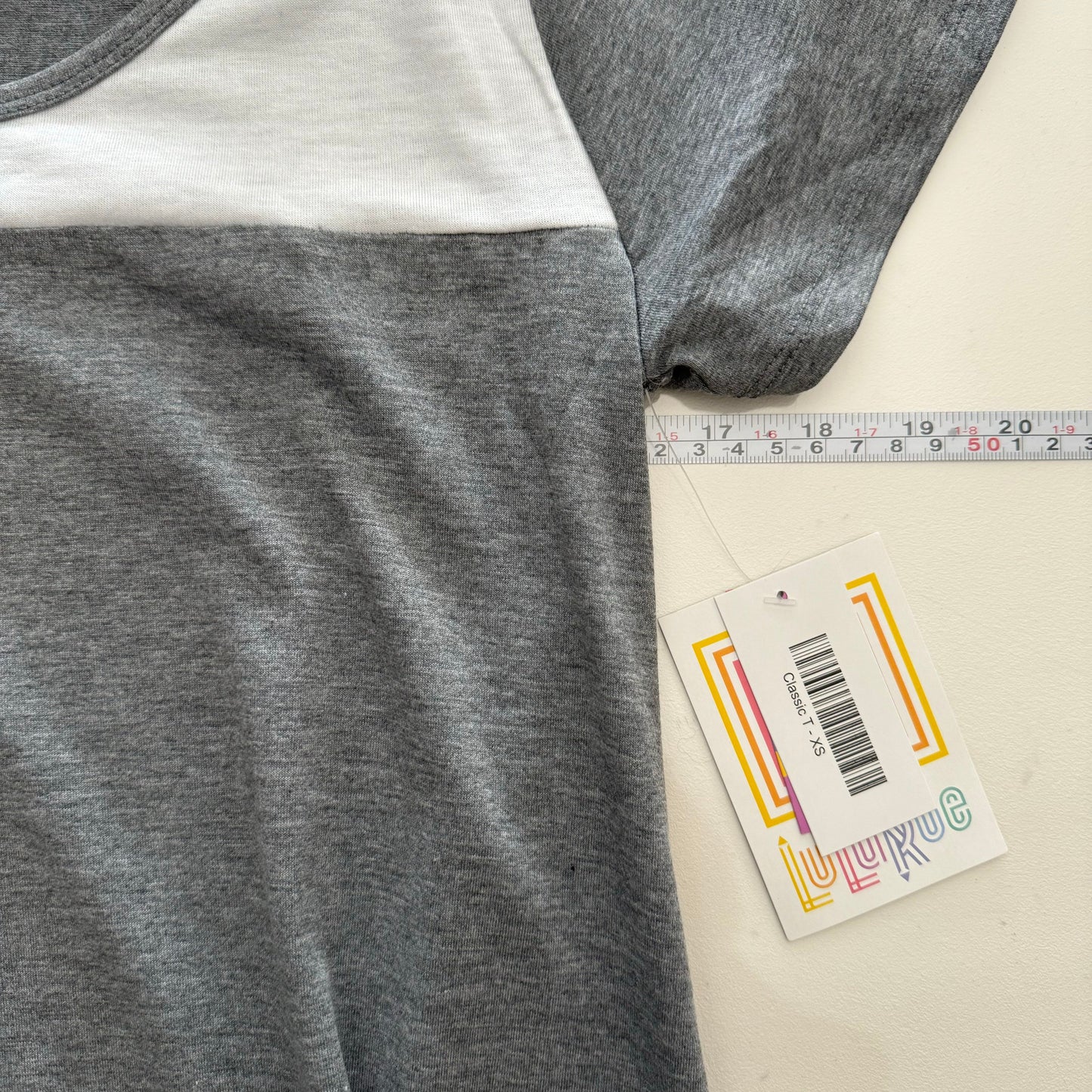 LuLaRoe Vault | Classic T | Color: Gray/gray | Size: XS (2-4) | Colorblock | NWT