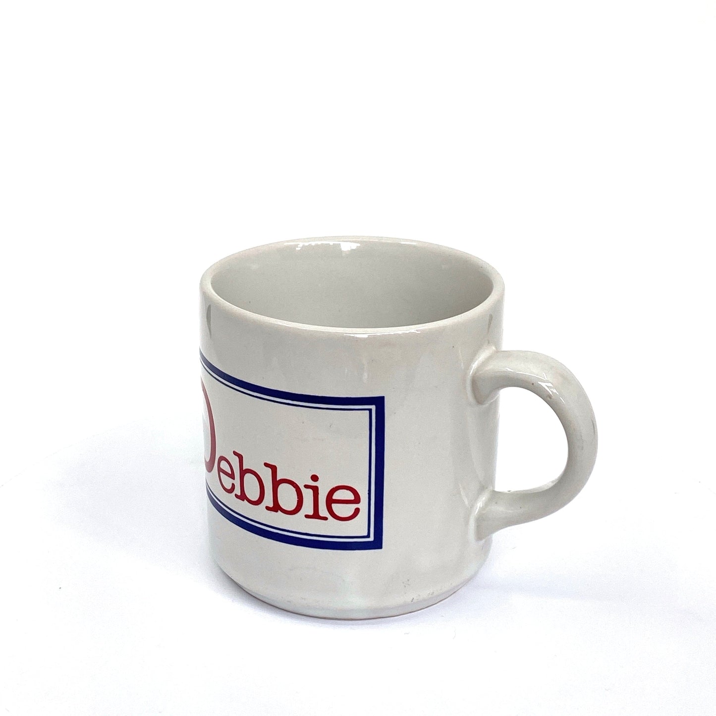 ‘Debbie with a capital D’ White Ceramic Personalized Coffee Cup 14 Fl Oz