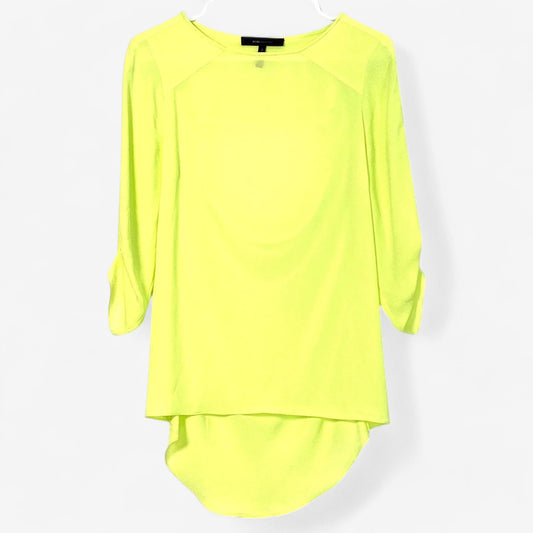 Women's Yellow Hi-Lo Sleeveless Blouse - Size XS - BCBG Max Azria