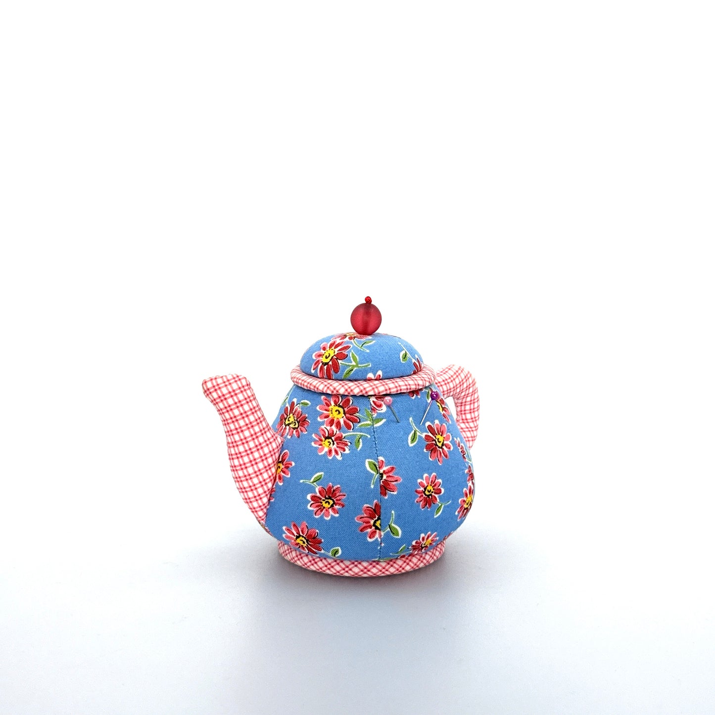 Vintage Dritz Collectible Cushions Chintz Teapot Pin Cushion Sewing Storage