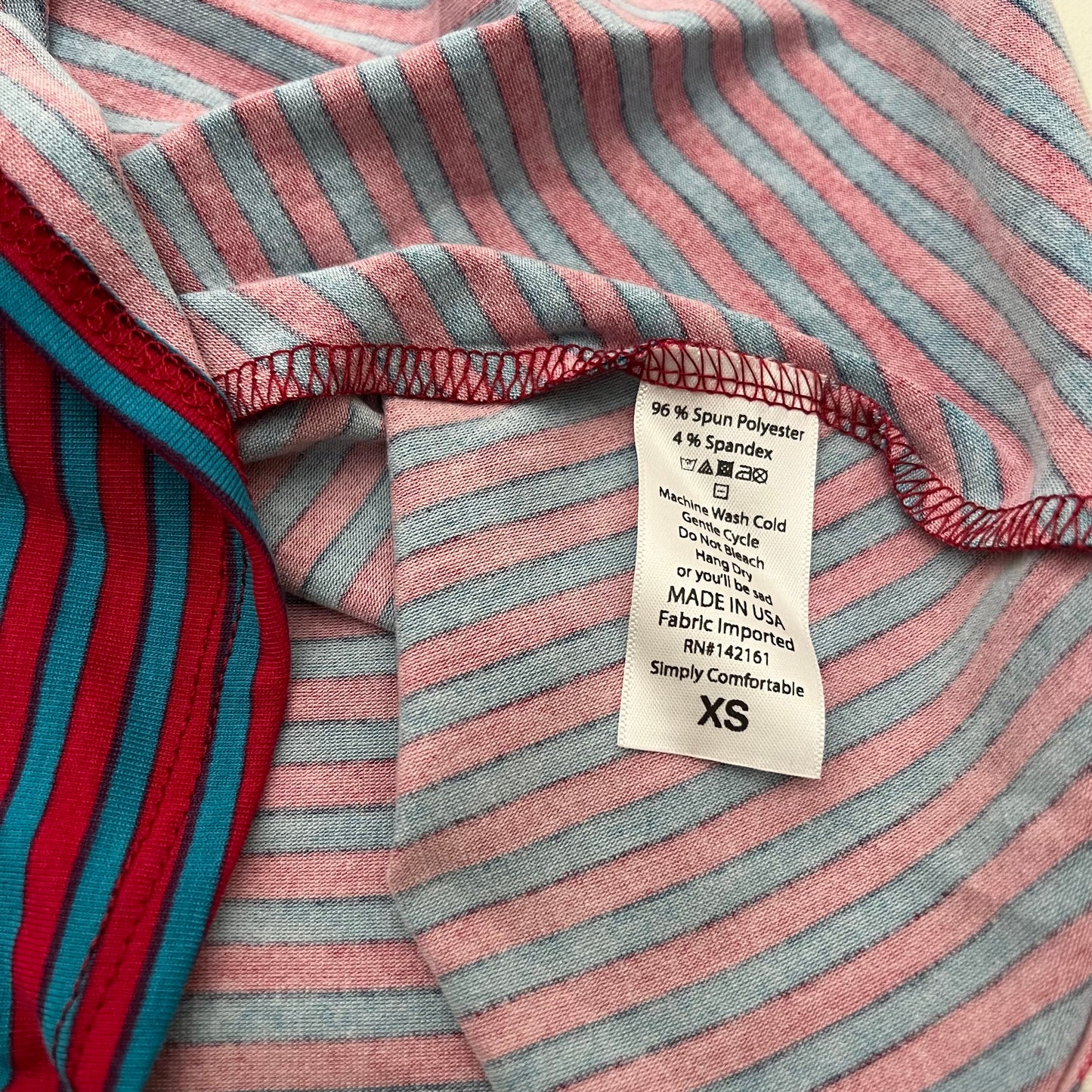 LuLaRoe Azure A-Line Skirt | XS (00-0) | Magenta/Blue Striped | NWT