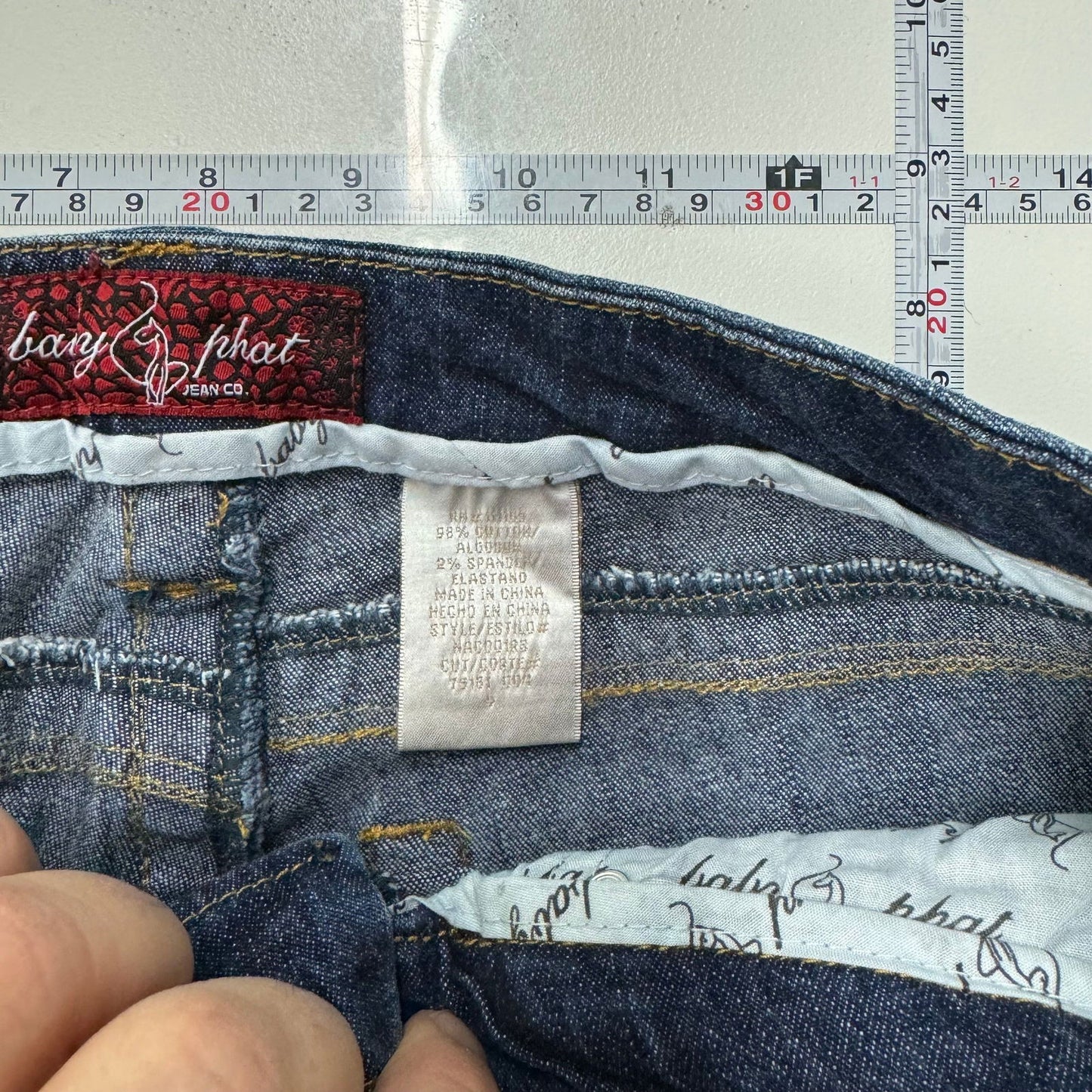 Baby Phat | Womens Wide-Leg Denim Jeans | Color: Blue | Size: 9 | Pre-Owned - | Buy at Parsimony Shoppes