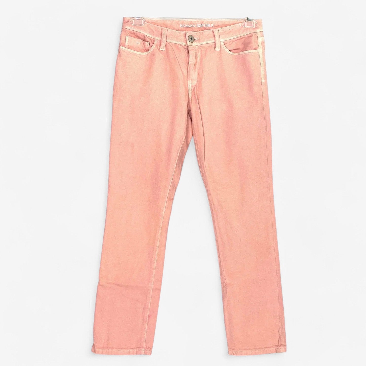 Banana Republic Womens Skinny Fit Denim Jeans – Machine Washable Comfort for Everyday Wear – Size 28 – Pink