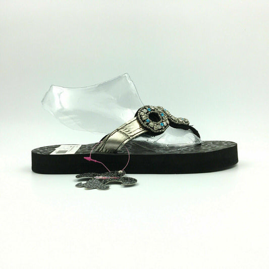 Blazin Roxx Women “Liz” Flip Flops, Silver/Blue Rhinestones - Size 6 -  | Buy at Parsimony Shoppes