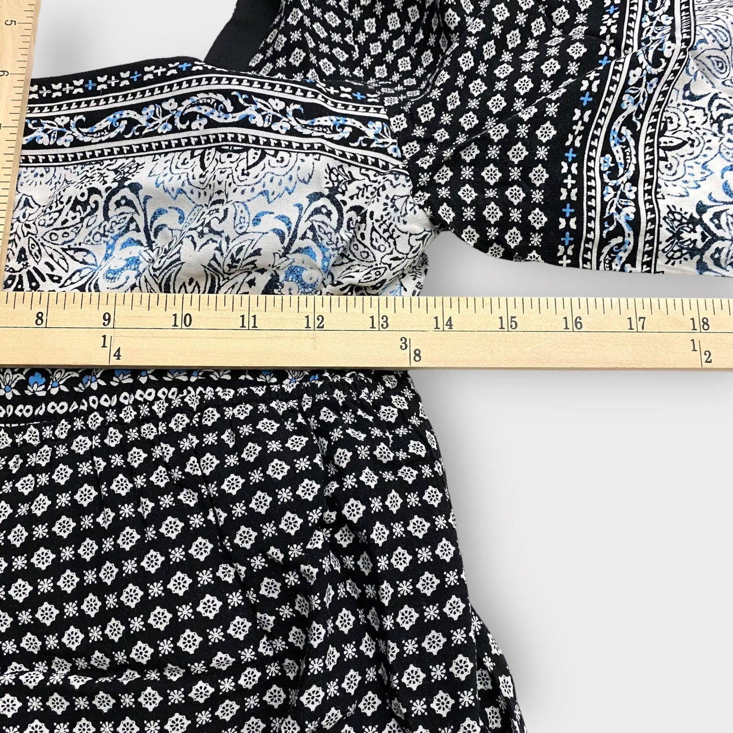 Blu Pepper Juniors Boho Dress | S | Black/White/Blue Paisley | EUC - | Buy at Parsimony Shoppes