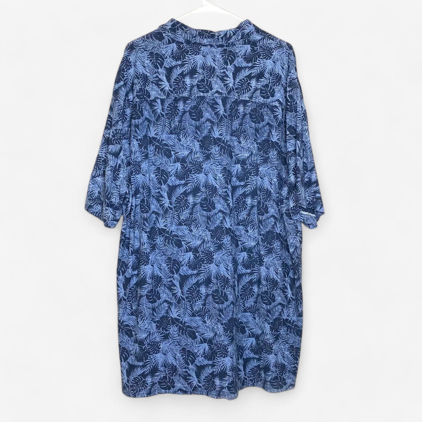 Bob Timberlake Men's Blue Hawaiian 3-Button Polo Shirt - Size 2XL - Pre-Owned