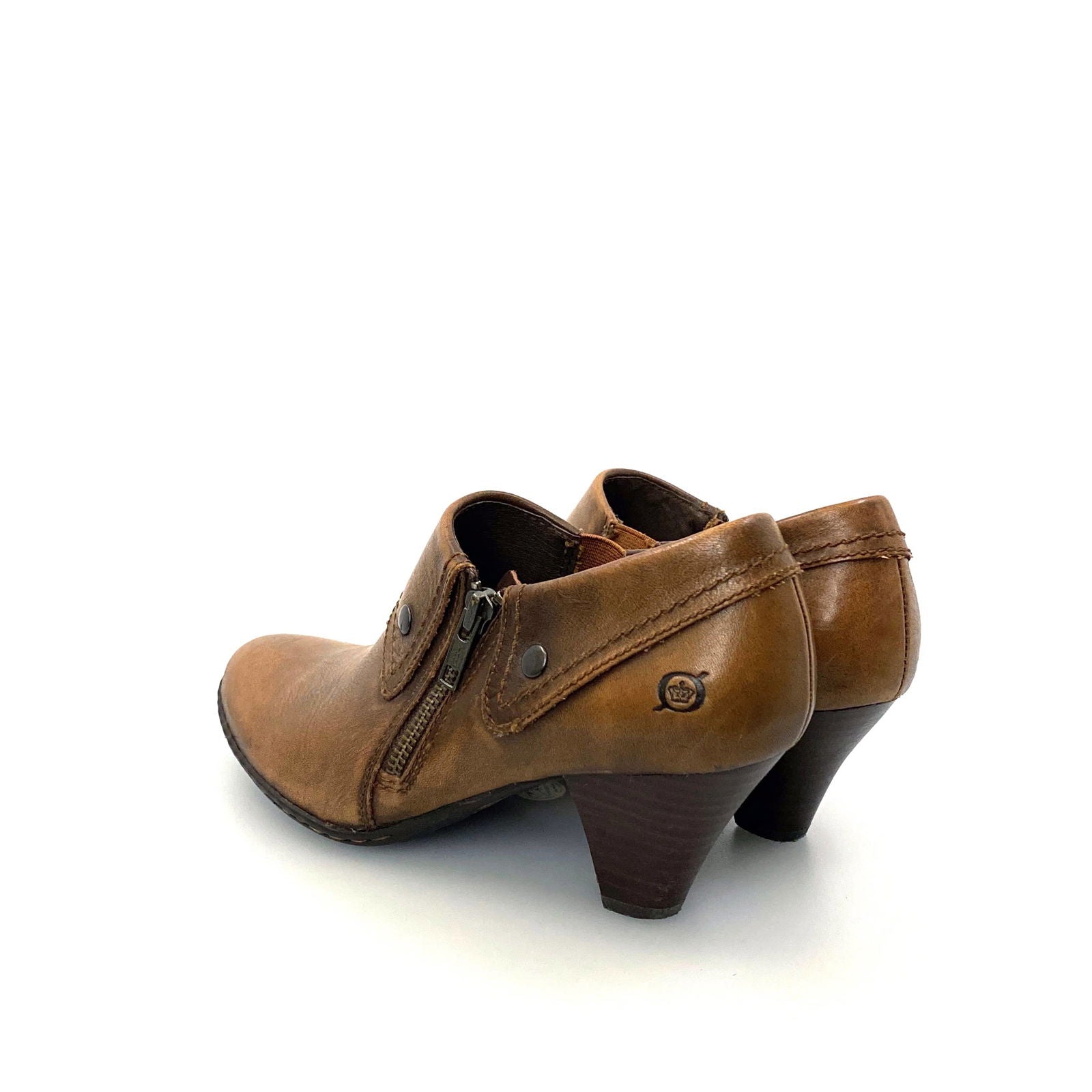 Born Womens "Tanya" Size 7.5M / 38.5 Marrone Brown Leather Ankle Booties -  | Buy at Parsimony Shoppes