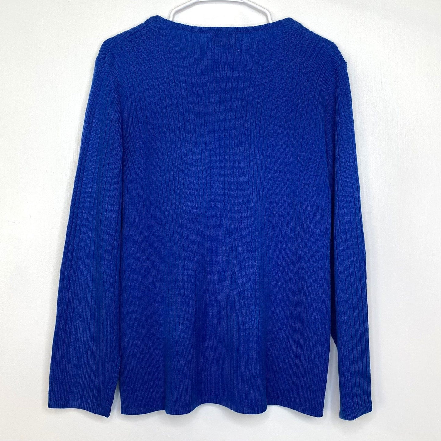 Bright Quacker Factory Womens Size M Blue Sparkle Diamond Full Zip Jacket Long Sleeve Pre-Owned - | Buy at Parsimony Shoppes