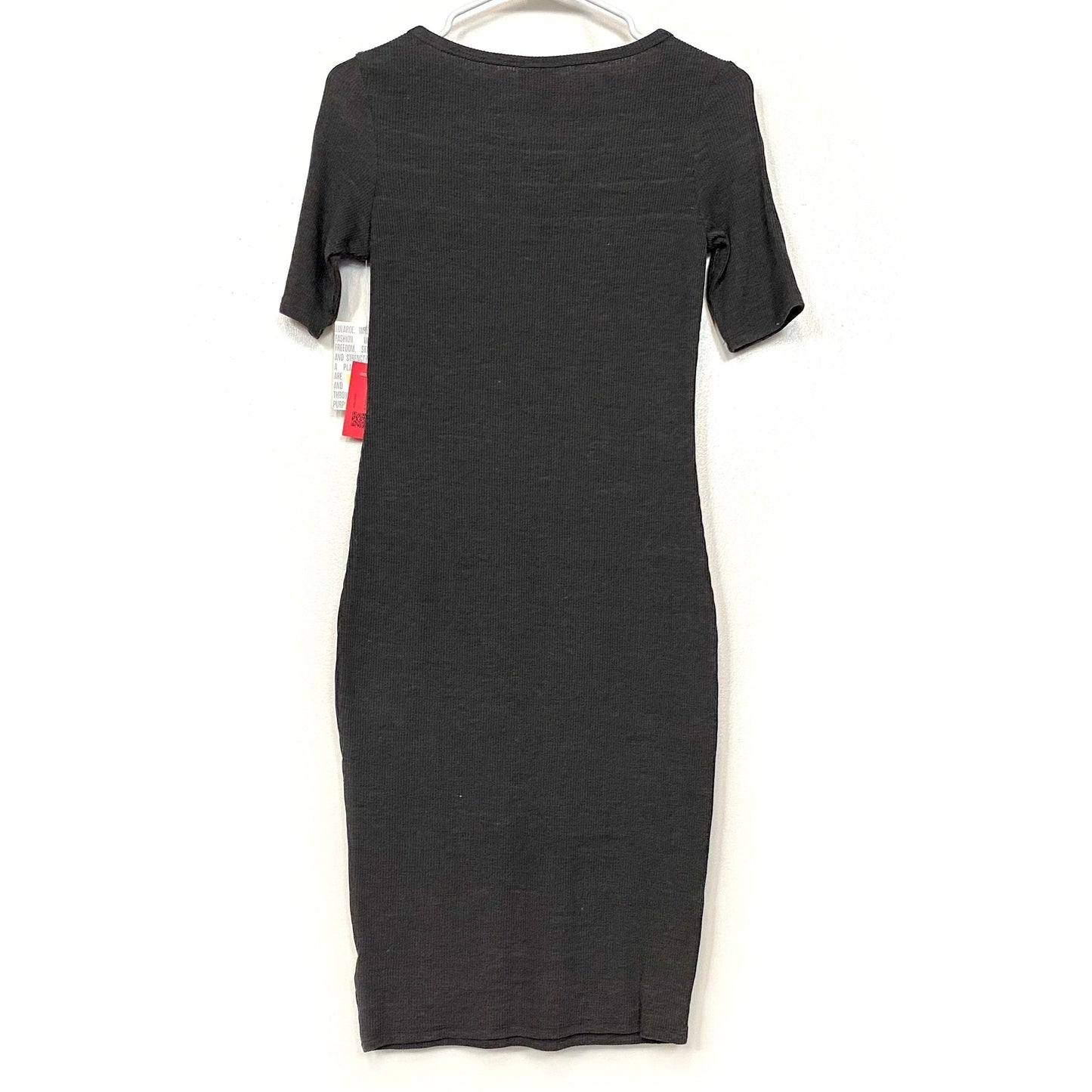 LuLaRoe Julia Bodycon Dress | XXS (00-0) | Charcoal Gray | Ribbed | NWT