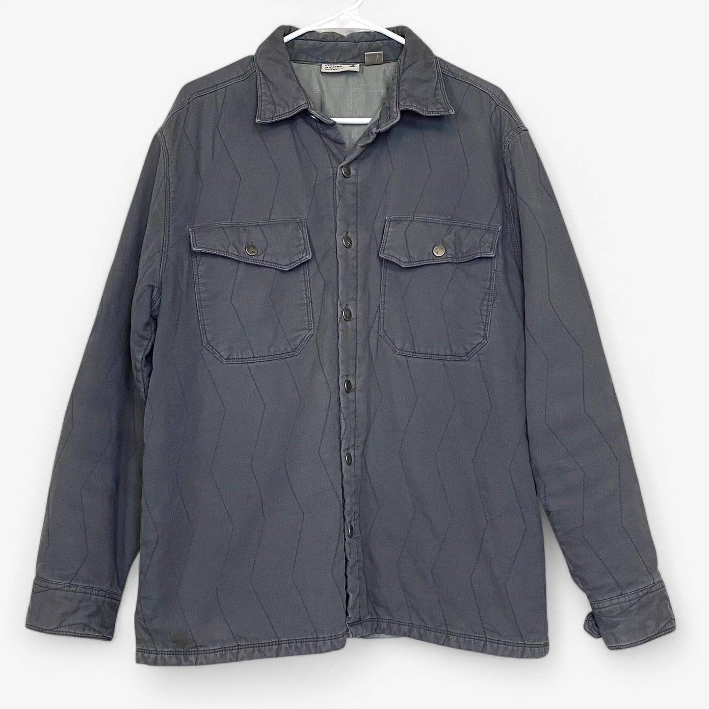 Eastern Mountain Sports Men's Quilted Shacket - Size M - Gray - Lined - Long Sleeve - EUC