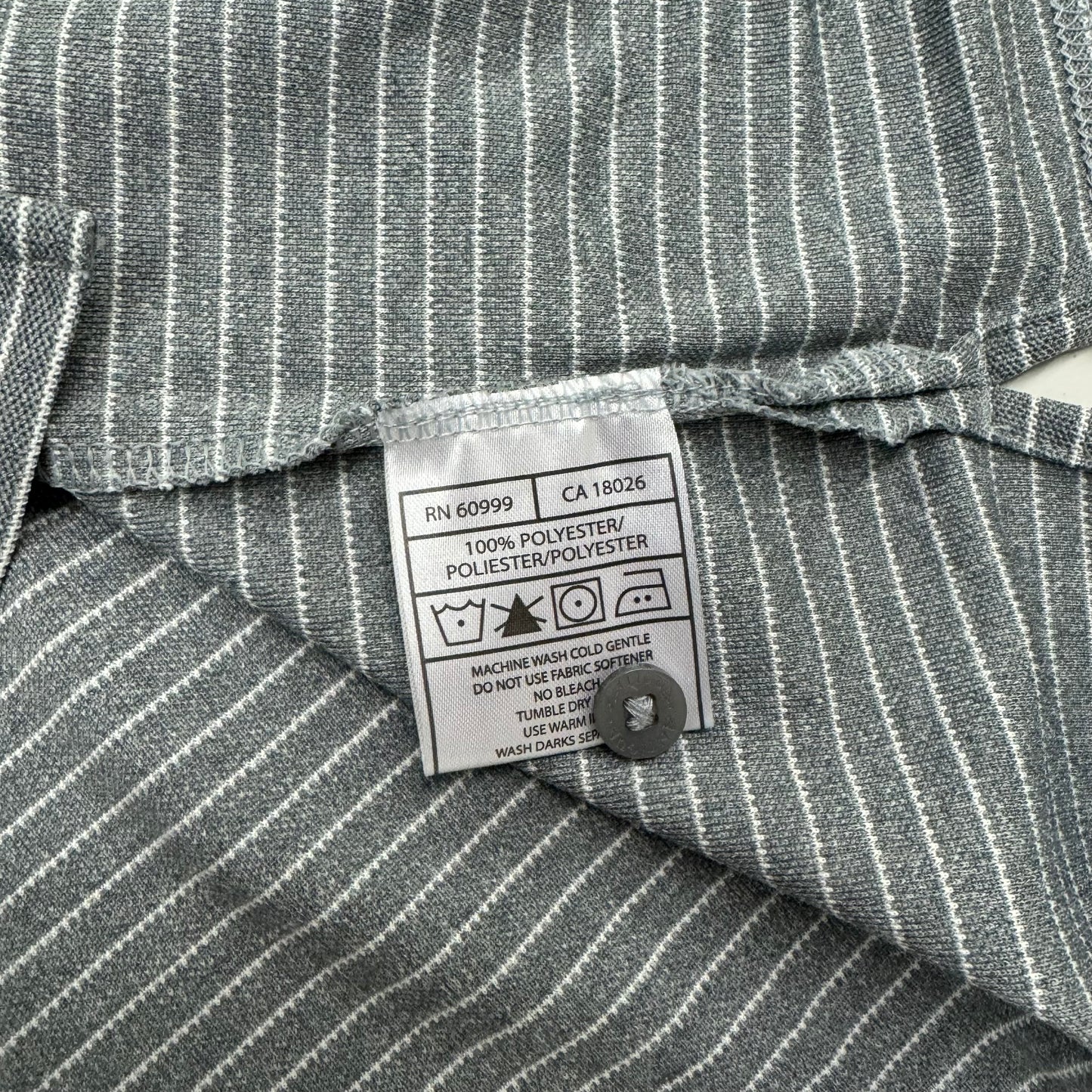 Seattle Mariners | Antigua | Striped S/s Polo Shirt | Color: Gray/White | Size: L | Pre-Owned