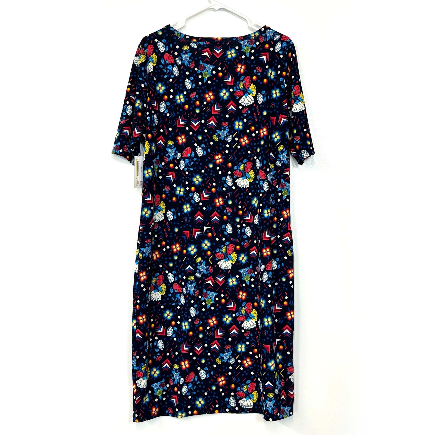 LuLaRoe Julia Bodycon Dress | 3XL (24-26) | Blue Floral Print | NWT