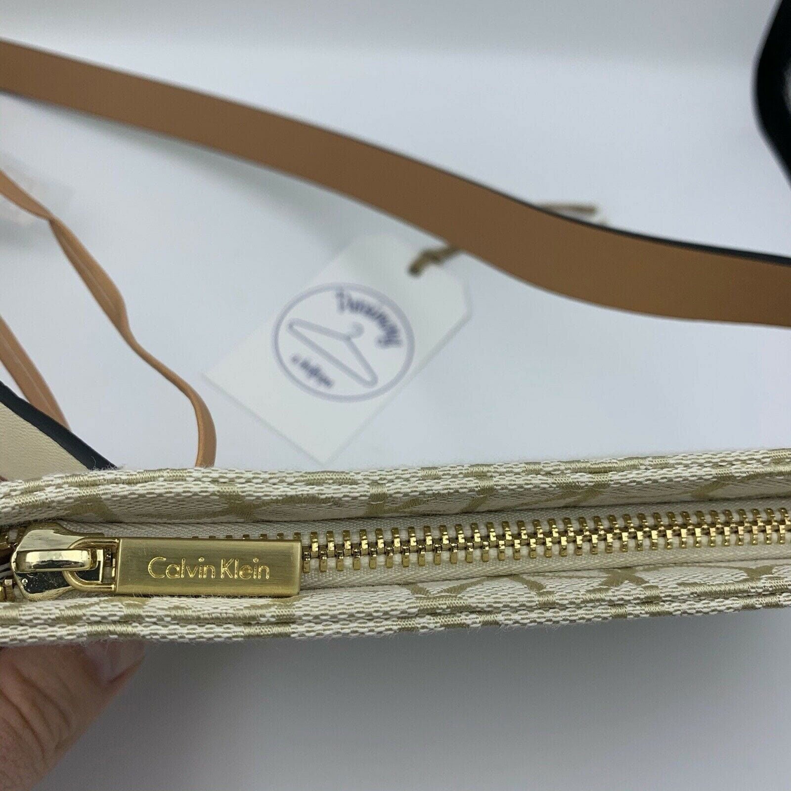 CK Calvin Klein Ivory & Gold Convertible Crossbody - Fanny Pack Purse NWT -  | Buy at Parsimony Shoppes