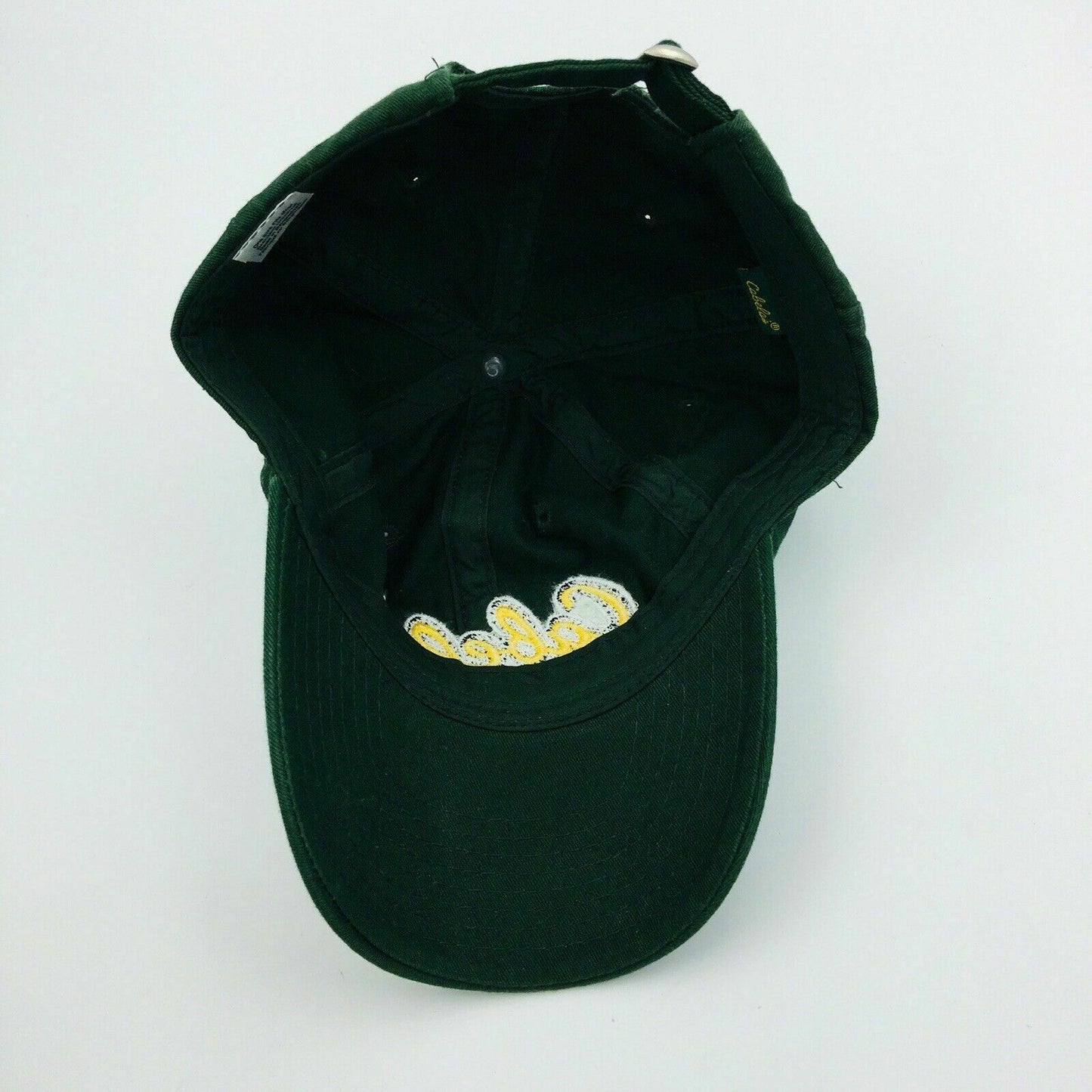 Cabelas Mens Green Yellow Hat Logo OSFM Strapback Cap Retro Dad - | Buy at Parsimony Shoppes