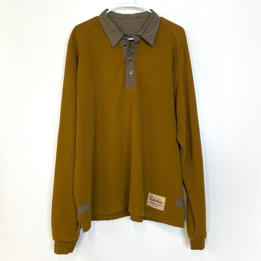 Cabelas Mens Size XL Mustard Yellow/Beige 4-Button Pullover Sweater L/s -  | Buy at Parsimony Shoppes