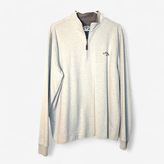 Callaway Men's Size M Gray ¼ Zip Pullover Golf Sweater