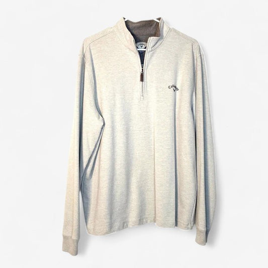 Callaway Men's Size M Gray ¼ Zip Pullover Golf Sweater