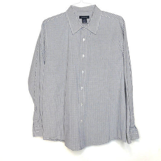 Calvin Klein Jeans Mens Size L White Gray Box Check Button-Up Dress Shirt L/s -  | Buy at Parsimony Shoppes